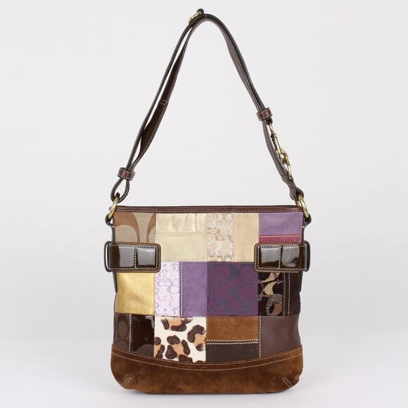 Coach Vintage Y2K Multicolor Patchwork Shoulder Bag - Picture 3 of 8